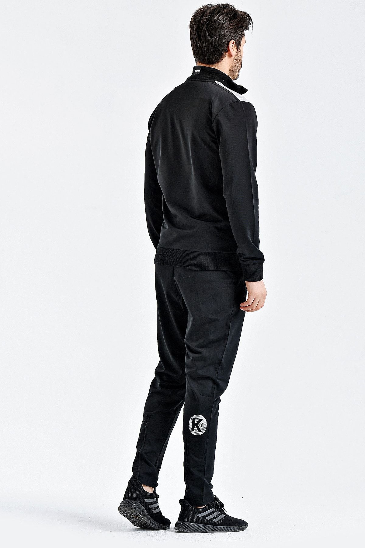 Black polyester tracksuit outlet