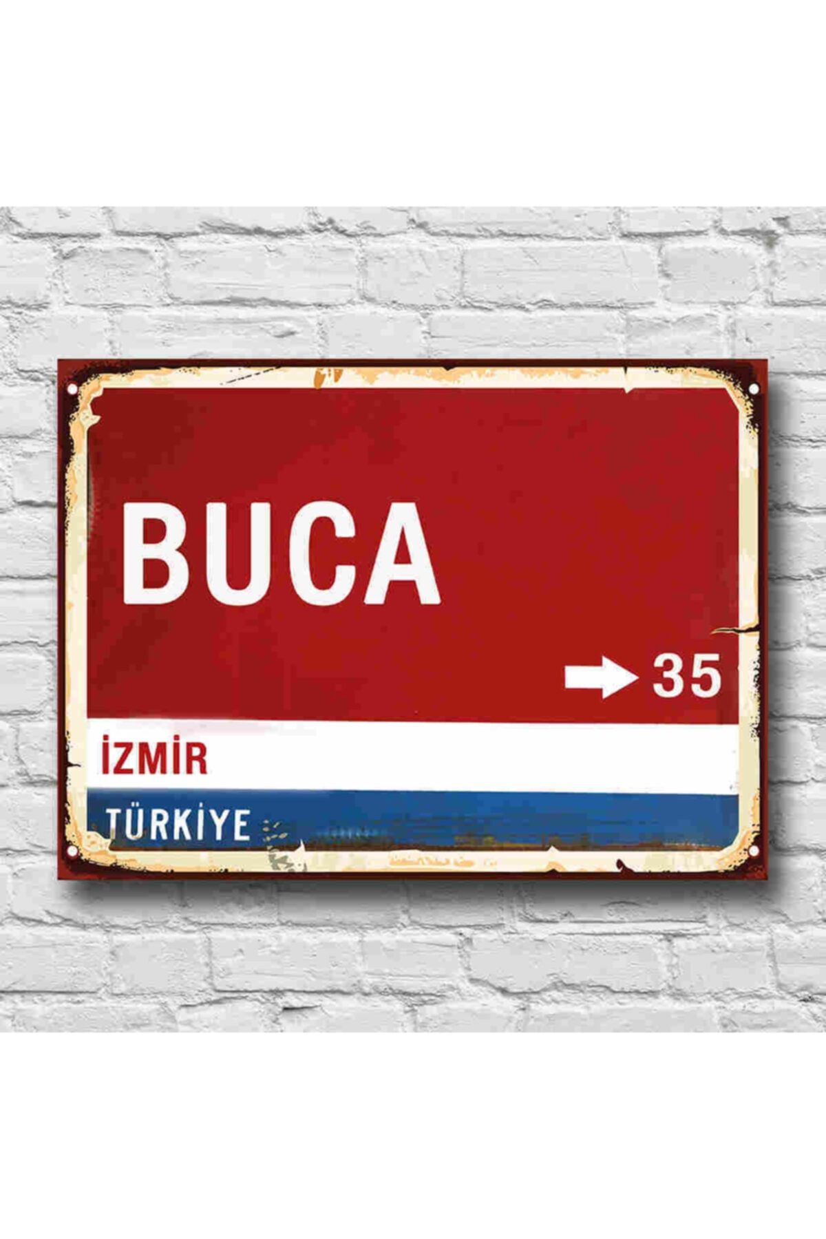 1001hediye Buca Yon Tabelasi Retro Tablo Trendyol