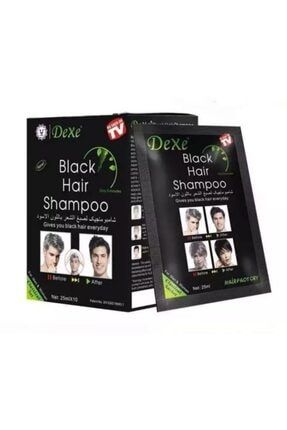 Dexe Black Hair Shampoo 25mlx10 Beyaz Sac Kapatici Siyah Boya Trendyol