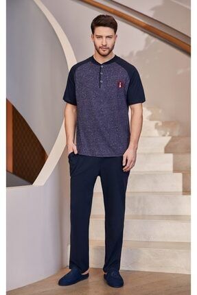 Malabadi Erkek Bordo 3 Lu Yazlik Pijama Takimi V Yaka 6002 Trendyol