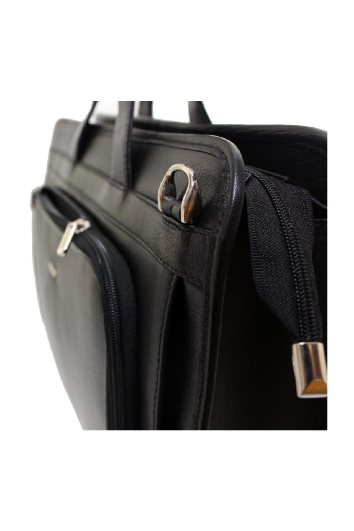 Gd 4063-s Siyah Hakiki Deri Unisex Evrak Çantası