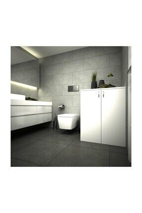 Evros Mobilya Evros Nergis 150 Cm Banyo Dolabi Camasir Makine Dolapli Trendyol