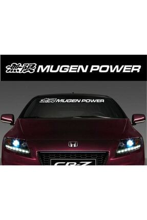 Honda Mugen Power Ön Cam Alın Sticker Yapıştırması Siyah1b110