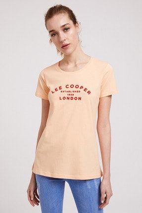 Kadın London O Yaka T-Shirt Somon 202 LCF 242015
