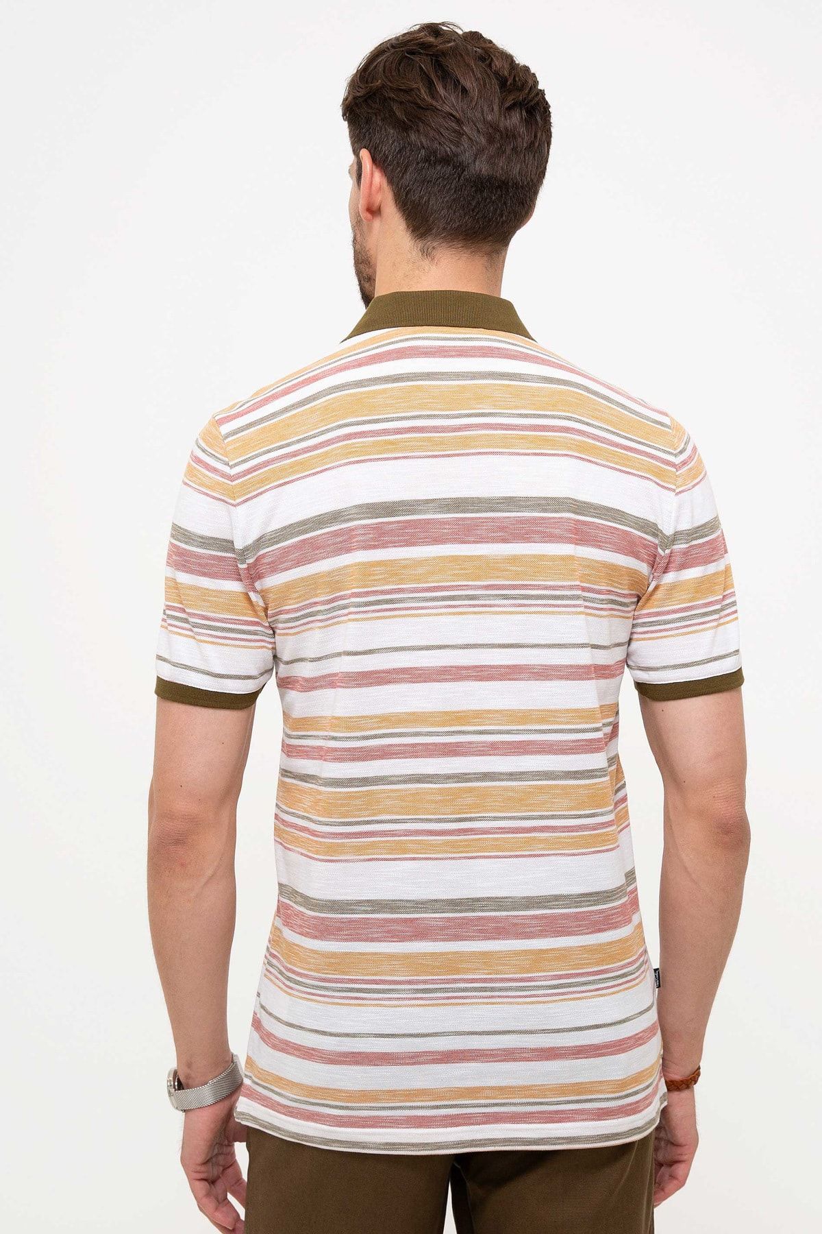 Pierre Cardin تی شرت یقه چوگان با تناسب معمولی خاکی