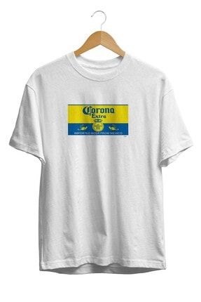 Unisex Beyaz Corona Cerveza Extra T-shirt BRL-TS-0083