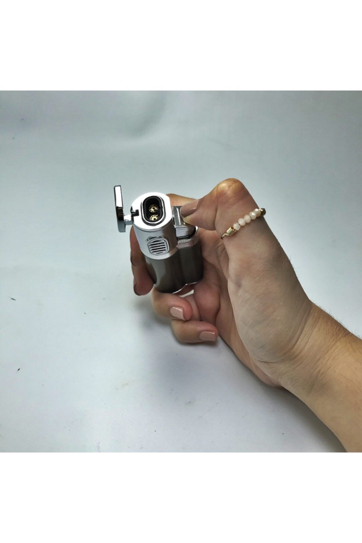 Metal Çift Yanan Turbo Çakmak - 3