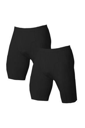 Dono Erkek Siyah Uzun 2 Li Paket Likrali Boxer Trendyol