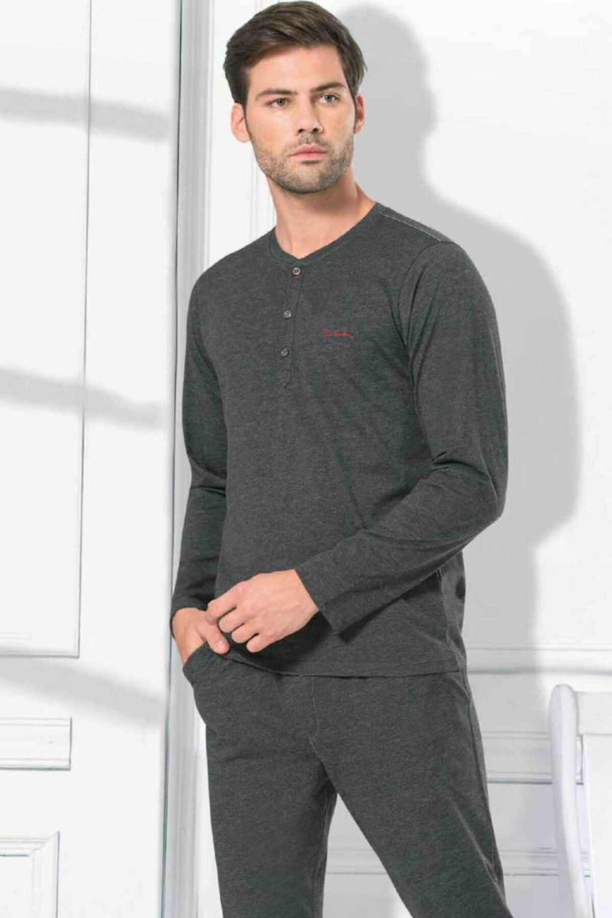 Pierre Cardin جعبه جهیزیه لباس خواب مردانه آستین بلند تابستانی Pierre Cardin 5345 ارسال رایگان