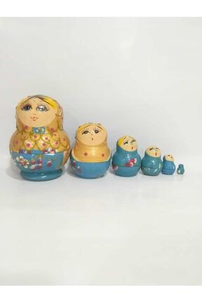 Hediyeciniz Ahsap Tombul Matruska Bebek Altili Simli 13 Cm Trendyol
