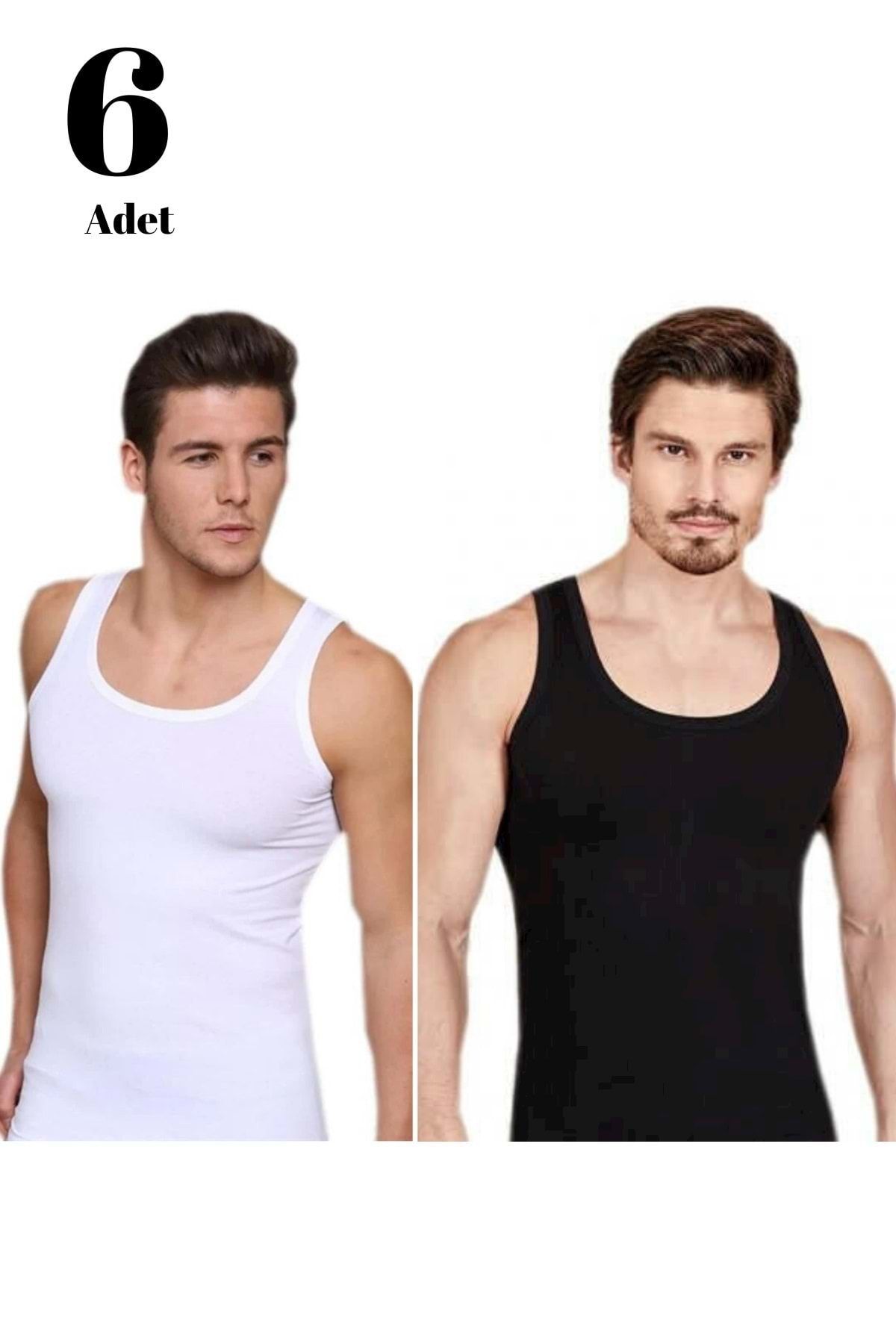 Berrak-6 Pieces 1030 Men's Lycra Undershirt - - Undershirt,undershirt - Mixed - L 2