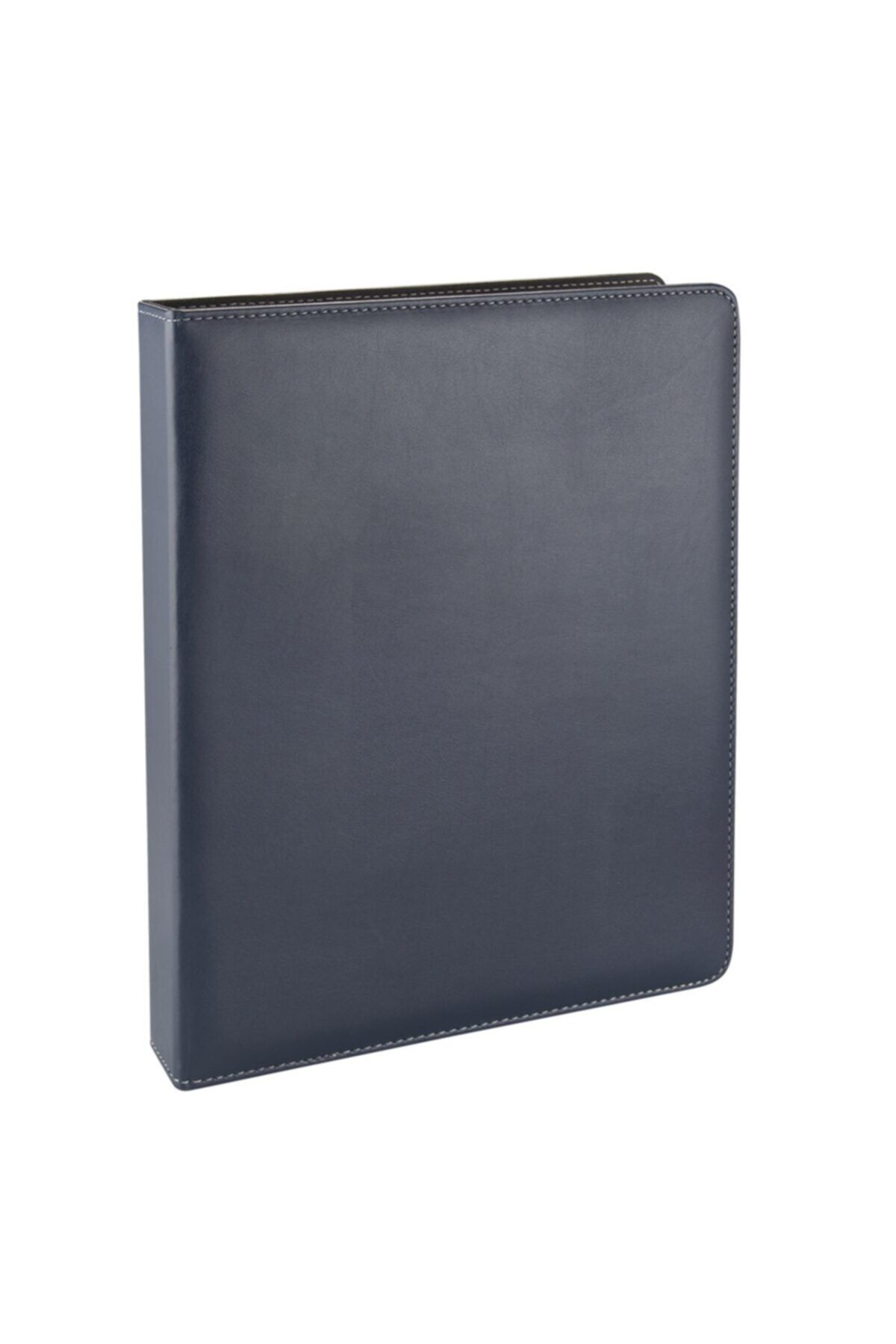 2K-A4 Artificial Leather 4-Ring Elite Document Presentation Folder (250 Sheets Capacity) - Navy Blue 1