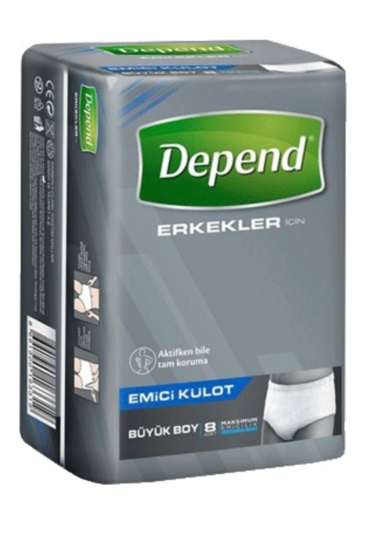 Depend Erkekler Icin Ultra Emici Kulot Buyuk Boy 8 Trendyol