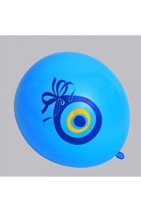 Mavi Nazar Boncuklu Balon – 30 cm 50 Adet CemrekSüsParti362