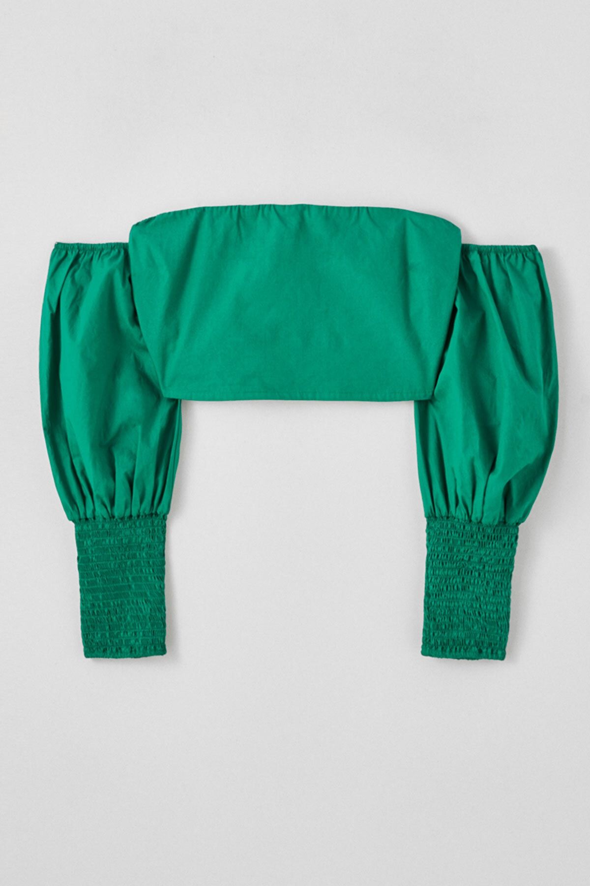 Pull Bear Kadin Yesil Yesil Omzu Acik Top 05475302 Trendyol
