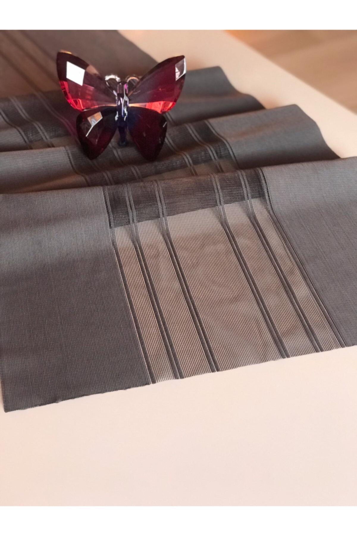 GC-Home Gray Woven Fabric Modern Runner 1