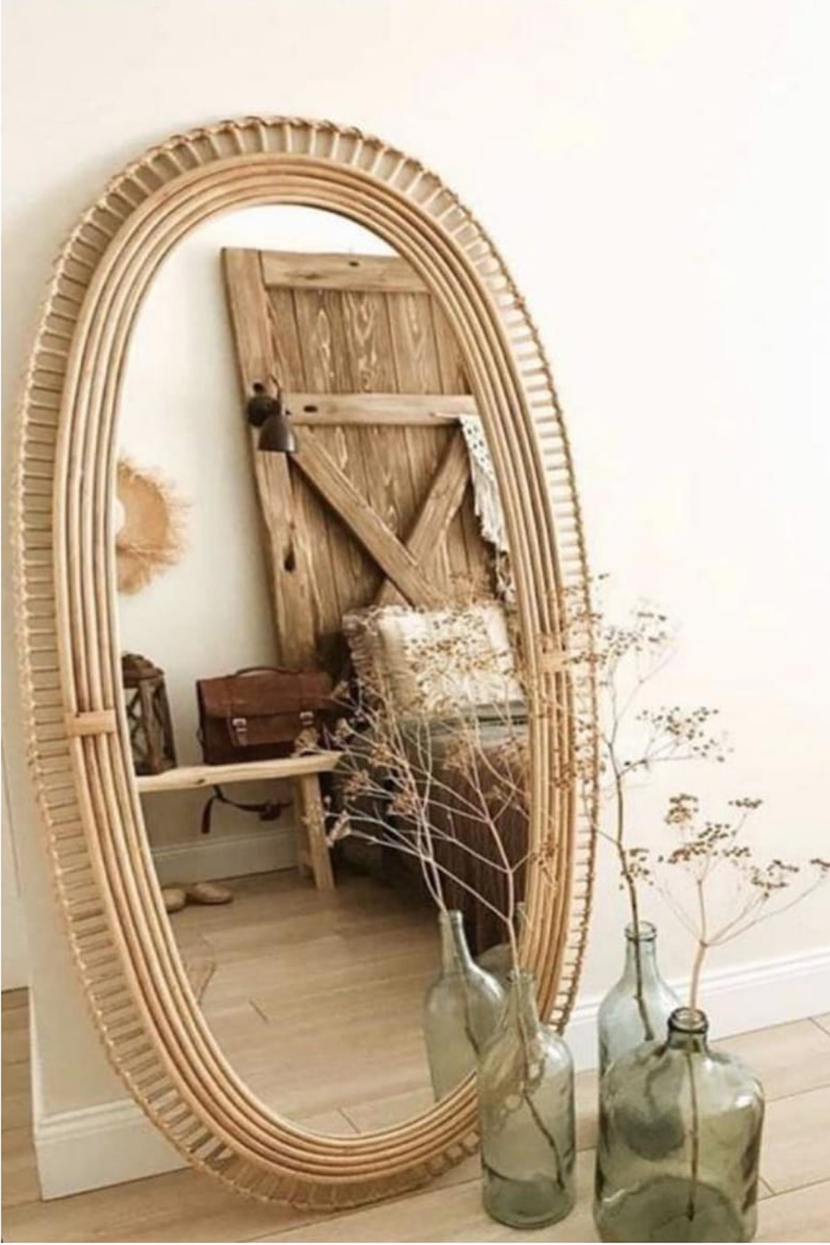CEVİZ MOBİLYA Bambu Oval Ayna