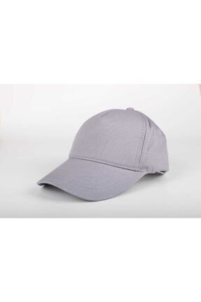 Düz Renk Cap Gri Unisex Erkek Kadın Şapka Kep BRS.YN.DZ.004