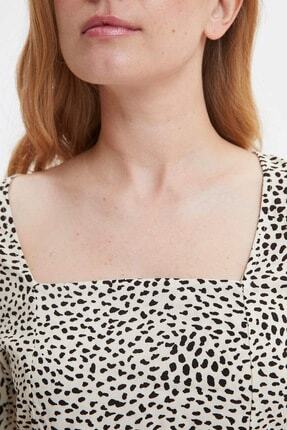 Defacto Kadin Ekru Leopar Desenli Balon Kollu Bluz S2042az 20hs Er2 Fiyati Yorumlari Trendyol