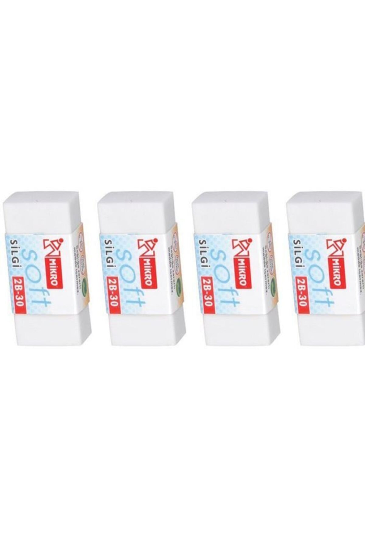 Mikro Soft Silgi Beyaz 2b-30 4lü