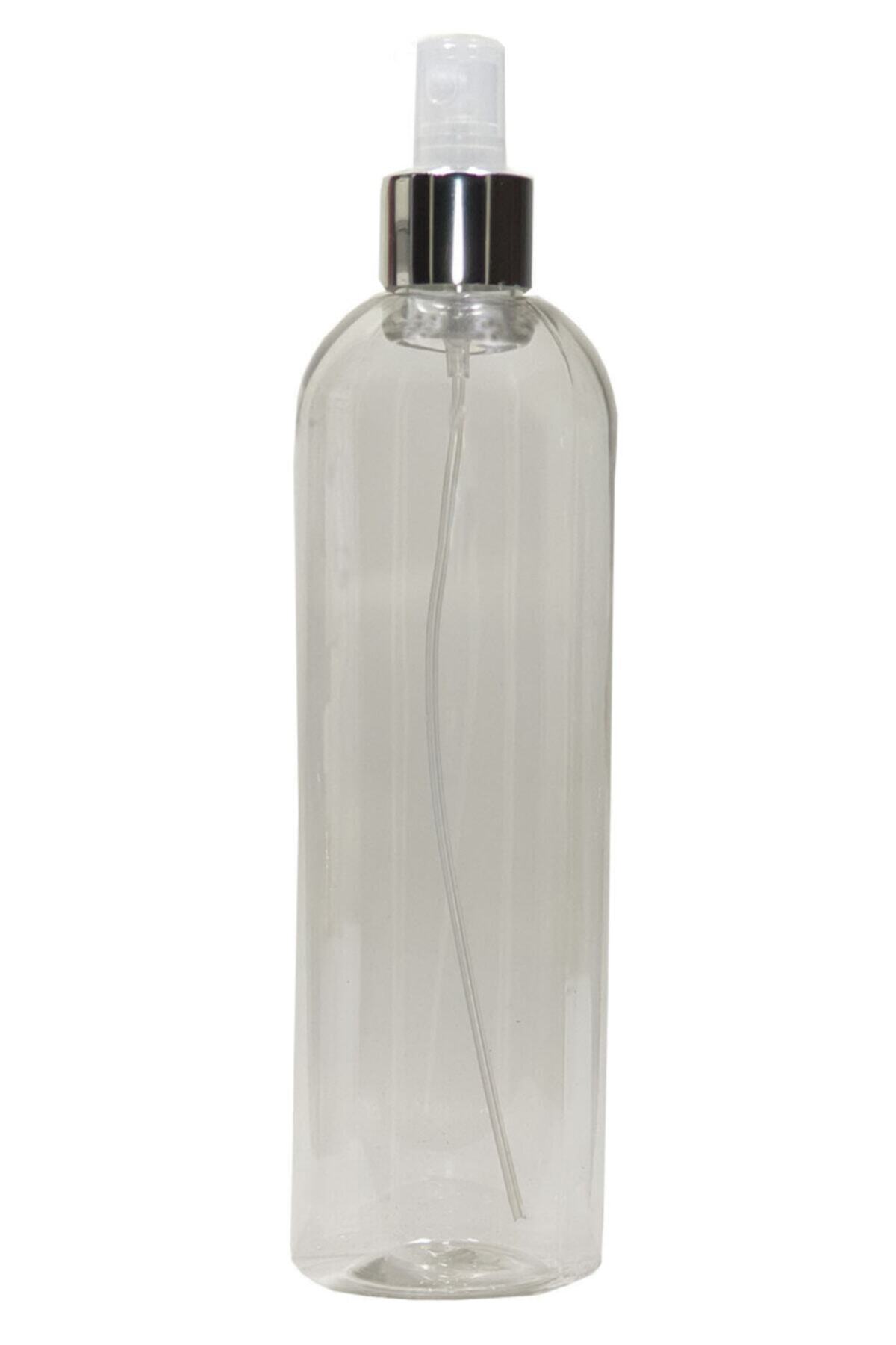 Paradise Boş Pet Şişe Ambalaj 400 ml & Valf Sprey 3 Adet Gümüş