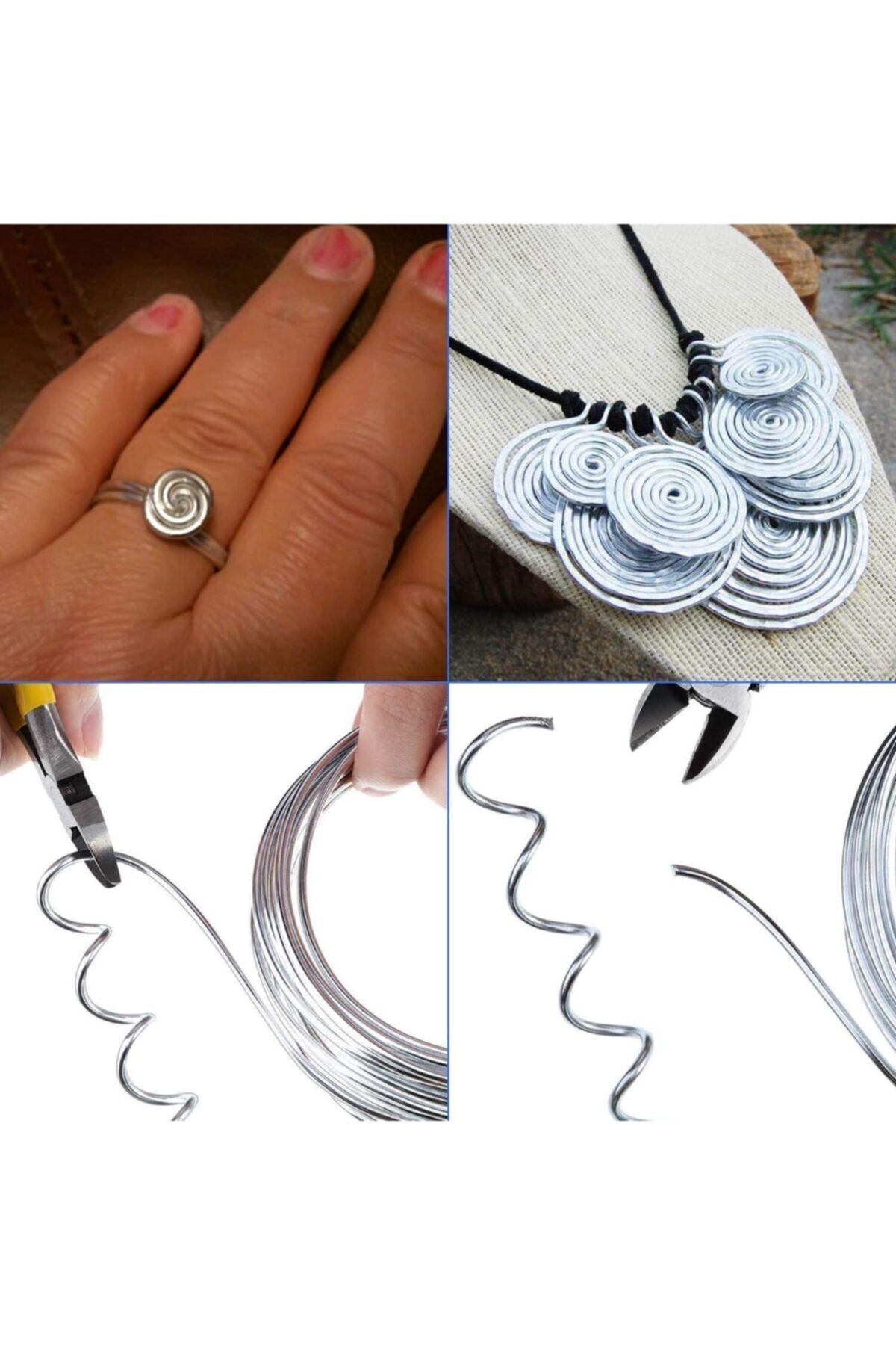 Dünya Magnet-10 Meters Aluminum Wire - 0.6mm Thick Experiment Hobby and Design Wire 4