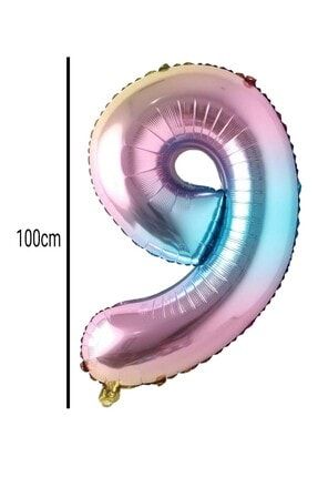 9 Rakamı Folyo Balon Renkli (100cm) BLLN101208