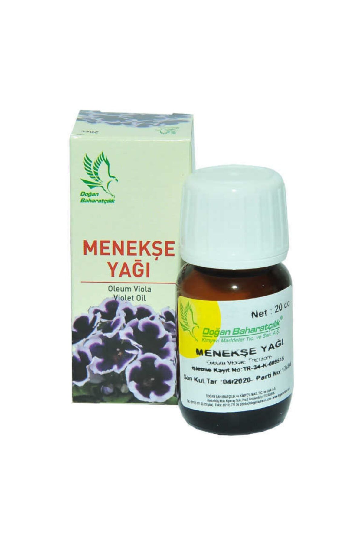 بطری شیشه ای طبیعی روغن بنفشه 20 سی سی میلی لیتری تولید ادویه Genel Markalar