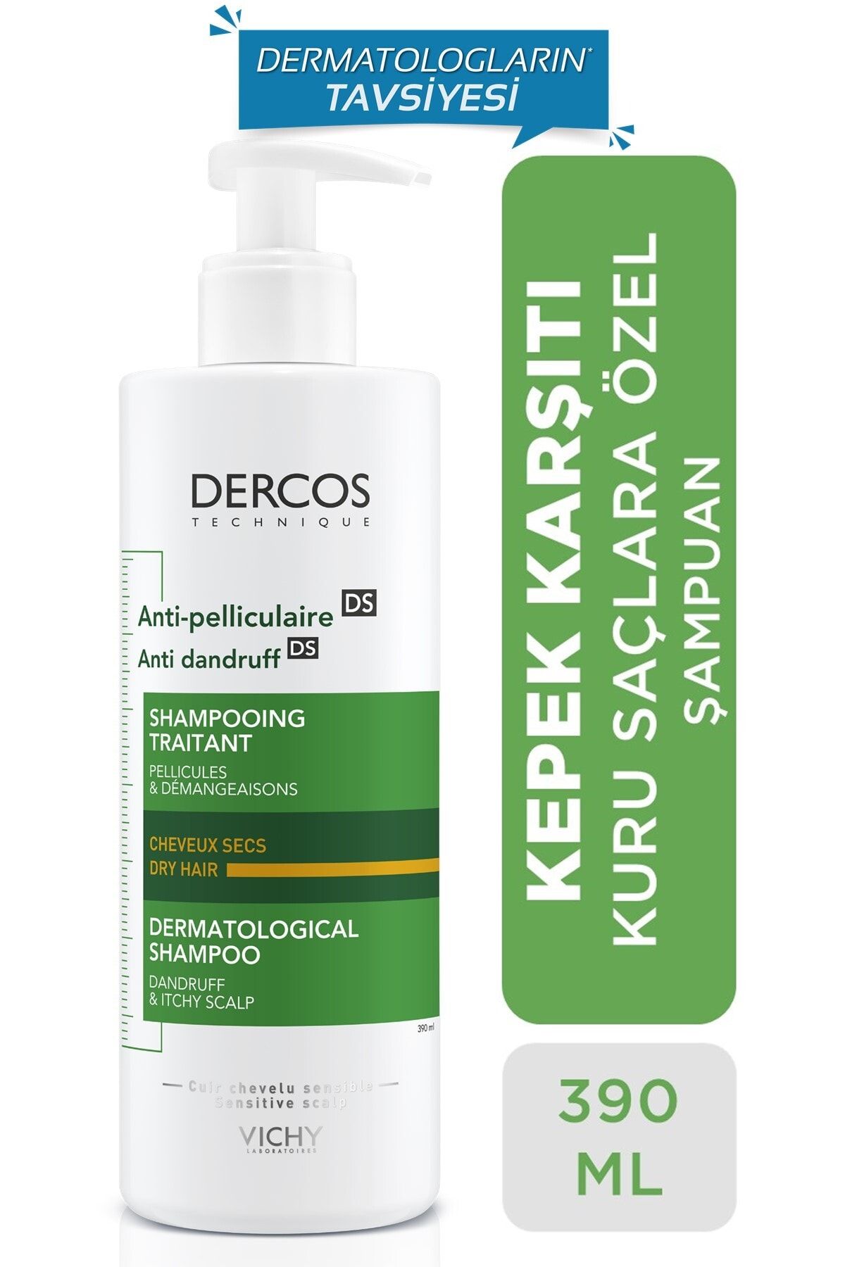 Vichy Dercos Anti Dandruff Dry Kepek Karsiti Bakim Sampuani 390 Ml Fiyati Yorumlari Trendyol