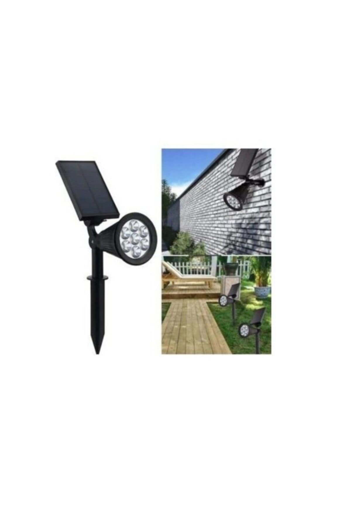 Ct-7310 Güneş Enerjili Solar Bahçe Armatürü 7w 8-10 Saat Beyaz Işık 2