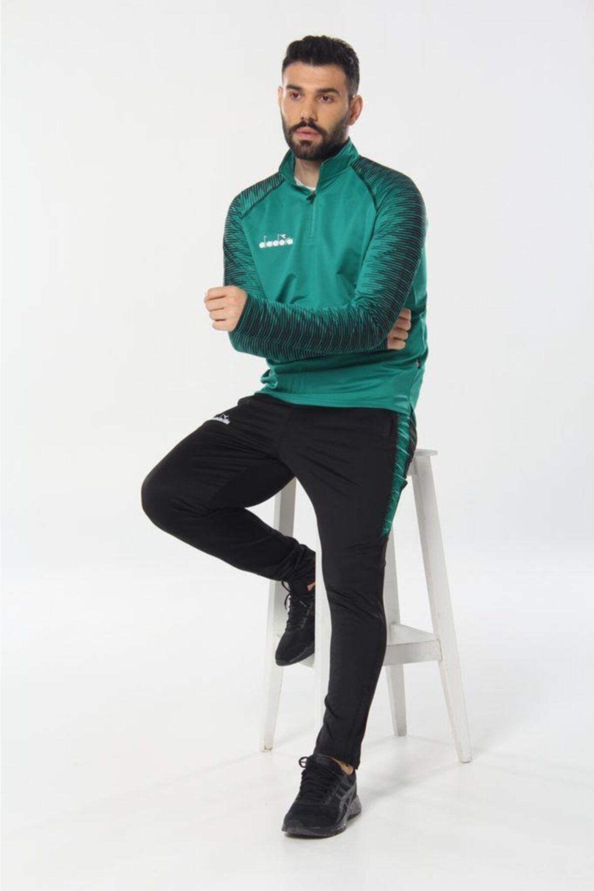ست گرمکن ورزشی سبز مردانه و زنانه لباس آموزش ریتم یونیزکس Diadora