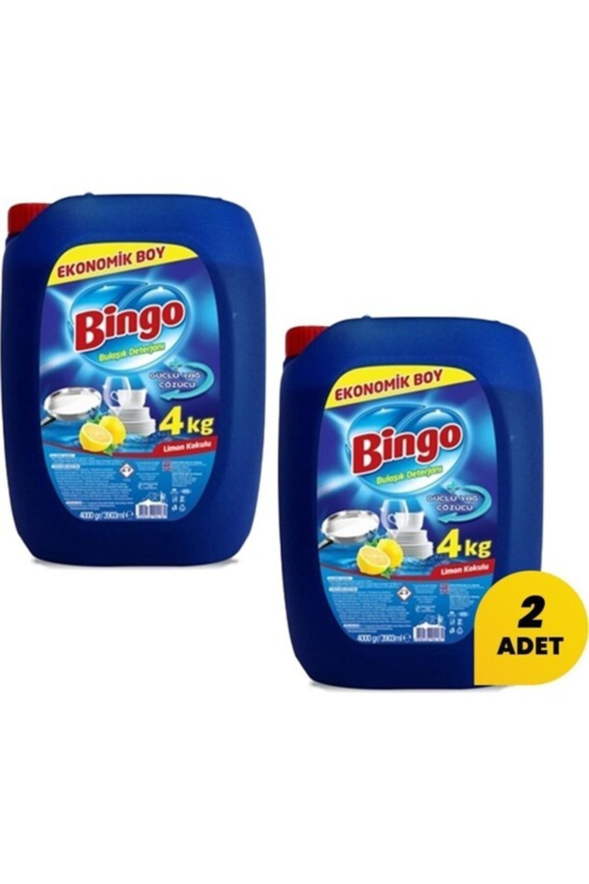 Bingo Elde Sıvı Bulaşık Deterjanı 8 Kg (4 Kg*2 Adet) 8690536904181-2