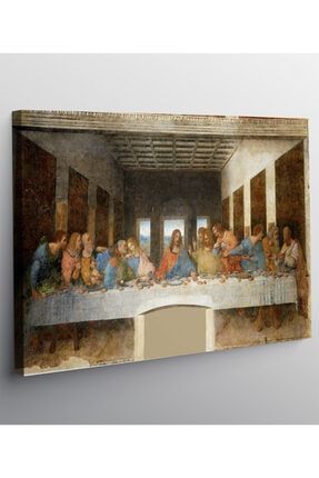 Leonardo Da Vinci - Son Akşam Yemeği Tablo - 100cm X 70cm sn121520200326