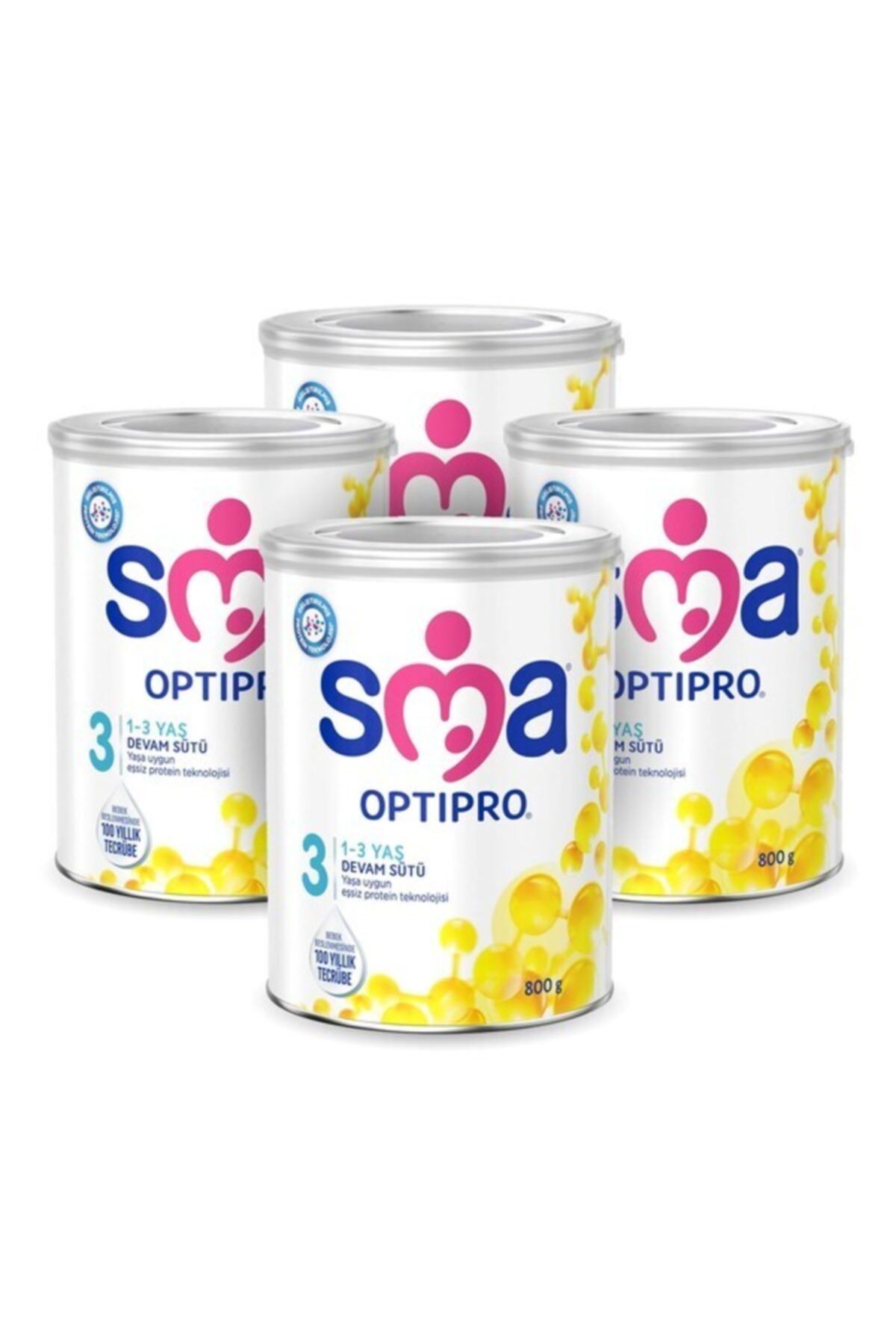 SMA Optipro 3 800 Gr 1-3 Yaş Devam Sütü X 4lü