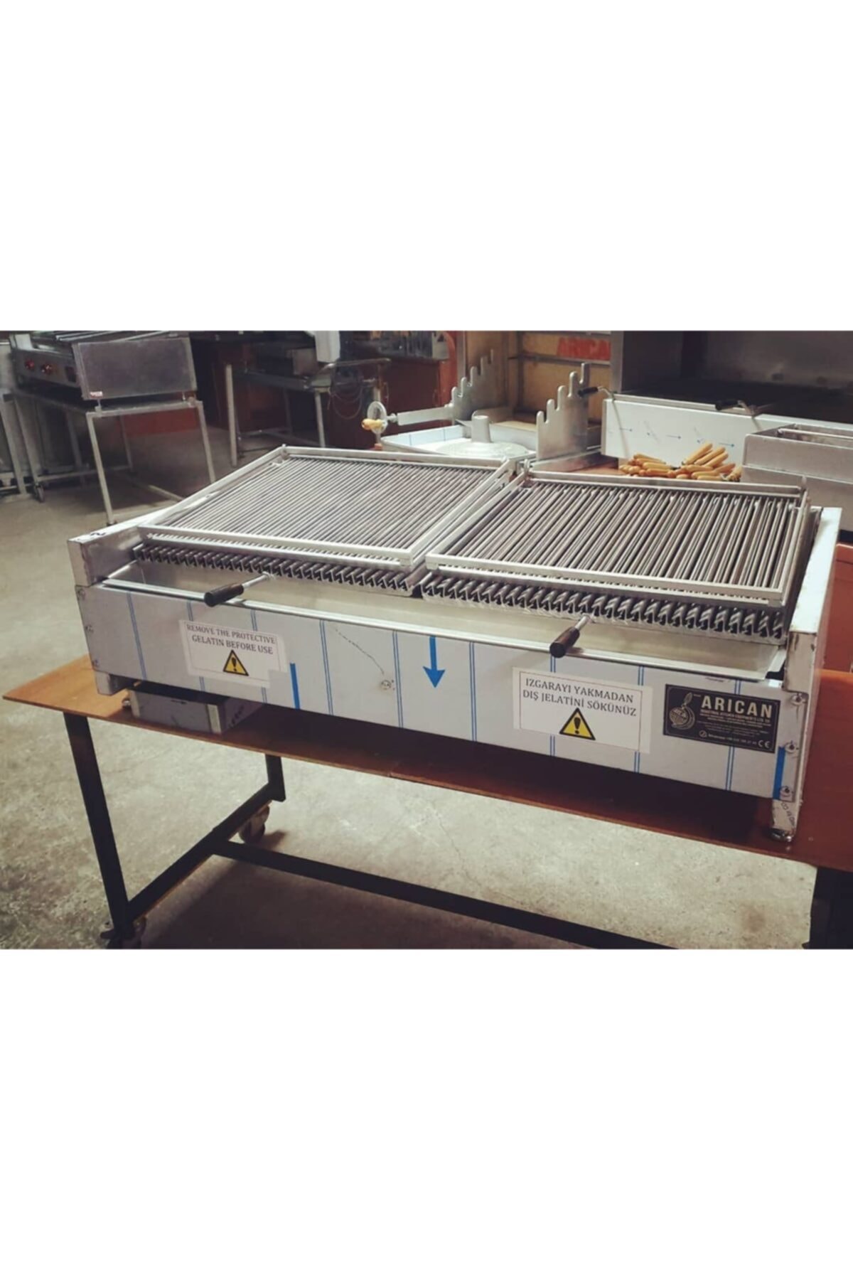 Doğalgazlı Lav Taşlı Izgara Mangal Lava Taşlı Endüstriyel Grill -70 Cm- 5