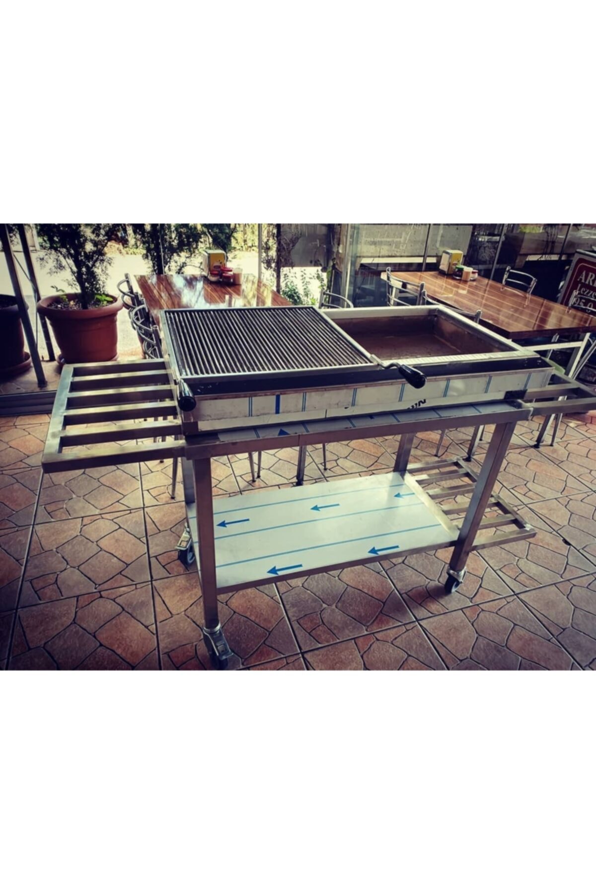 Tuğlalı Seyyar Mangal, Kömürlü Izgara Mangal Portatif -100cm- 3