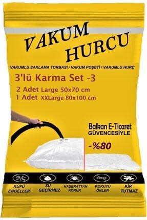 3'lü Karma Set-3 Vakumlu Hurç - Vakumlu Poşet - VakumHurcu1015