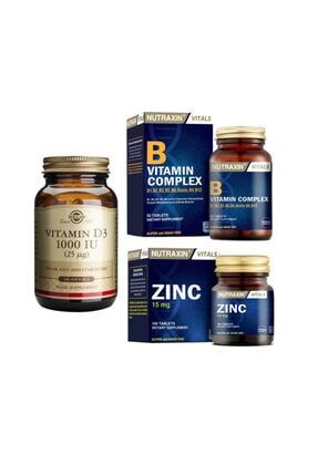 D3 Vitamini 100 Yumuşak Kapsül+nutraxin B Vitamin Complex 60 Tablet+zinc 15 Mg 100 Tablet popi000822