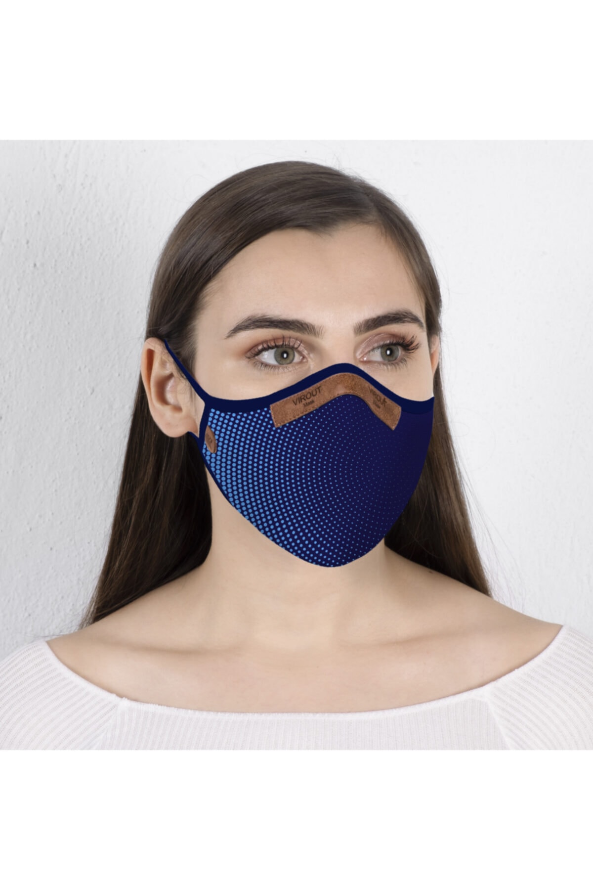Giyilebilir Tasarım Bez Maske -kadın- Optik Desen