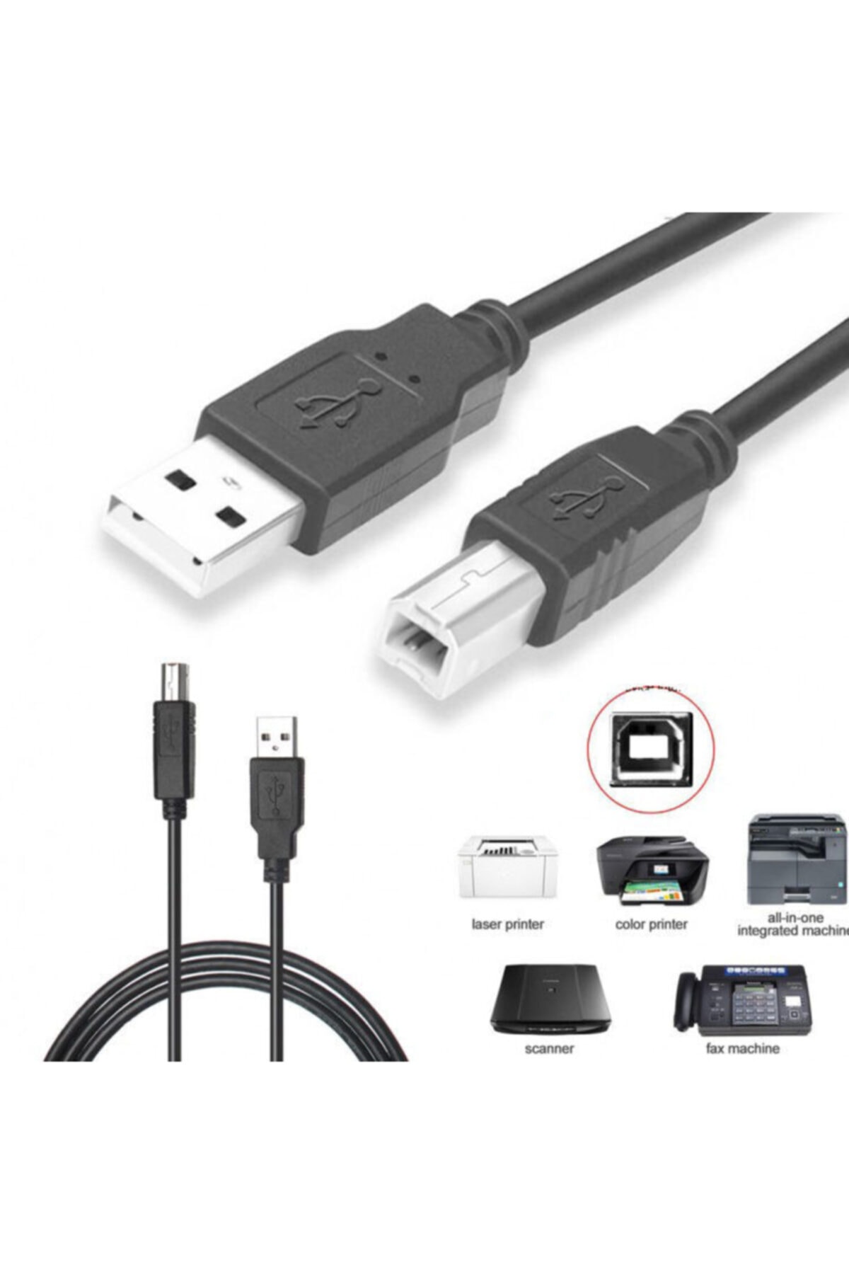 Usb Printer Kablosu 1.5 Metre (usb2.0) - Siyah