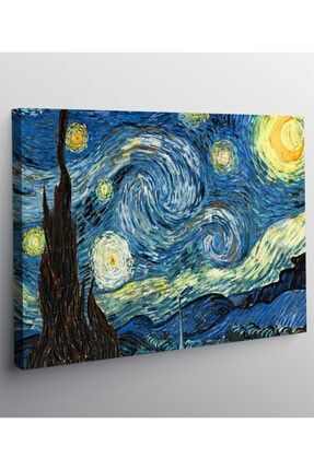 Vincent Van Gogh - Yıldızlı Gece Tablo - 60cm X 90cm sn121520200541