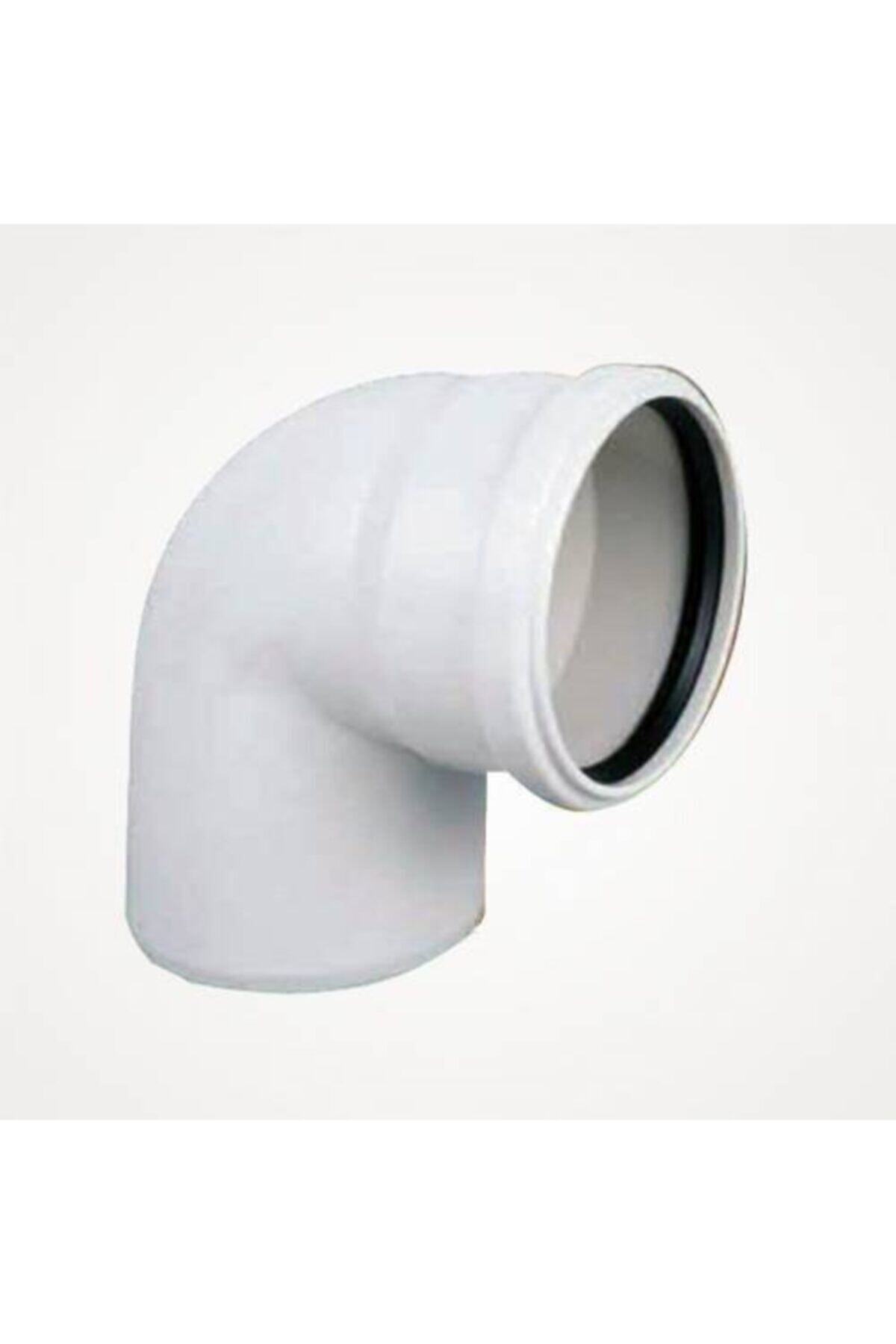 HIRDAVATÇIM06 50x90 Pvc Dirsek 50'lik 90 Derece Pimaş Atık Su Borusu Dönüş Parçası