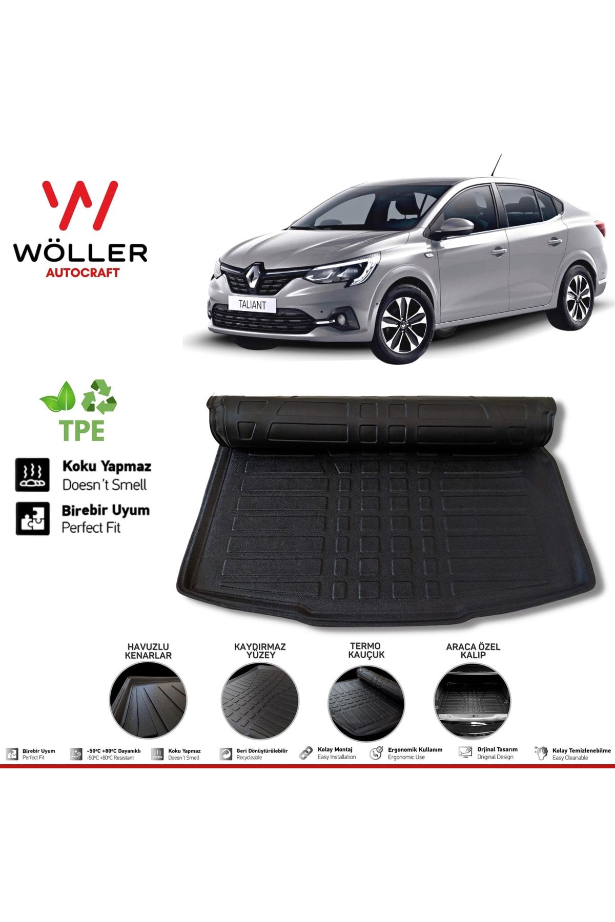 Багажный пул Wöller Renault Taliant после 2021 года 3d Ultraflex Flexible wöllerultraflex109