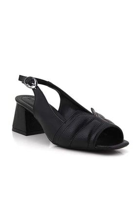 Kadın Siyah Kalın Topuklu Ayakkabı aks727