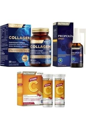 C Vitamin 28 Çiğneme Tableti+propolis Boğaz Spreyi+tip 1 Ve Tip 3 Hidrolize Kolajen Içeren HBCV00001XLZWV