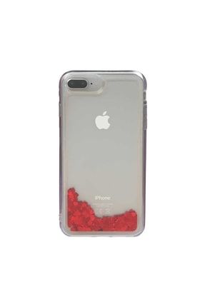 Iphone 8 Plus Sulu Simli Pullu Kılıf-kırmızı TR 000333
