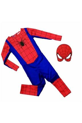 Spiderman Kostümü Çocuk - Maskeli Örümcek Adam Kostümü TYC00430168968