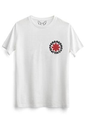Unisex Red Hot Chilli Peppers Dijital Baskılı Beyaz Tshirt 10932