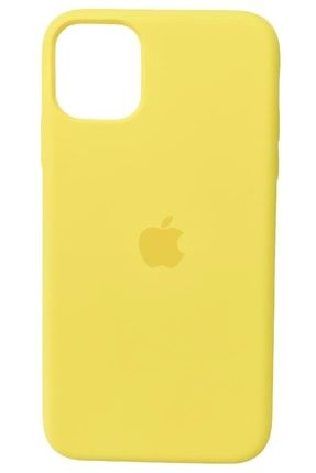 Iphone 11 6.1' Uyumlu Altı Kapalı Logolu Lansman Kılıf Kapak Sarı 11LogoluLansman