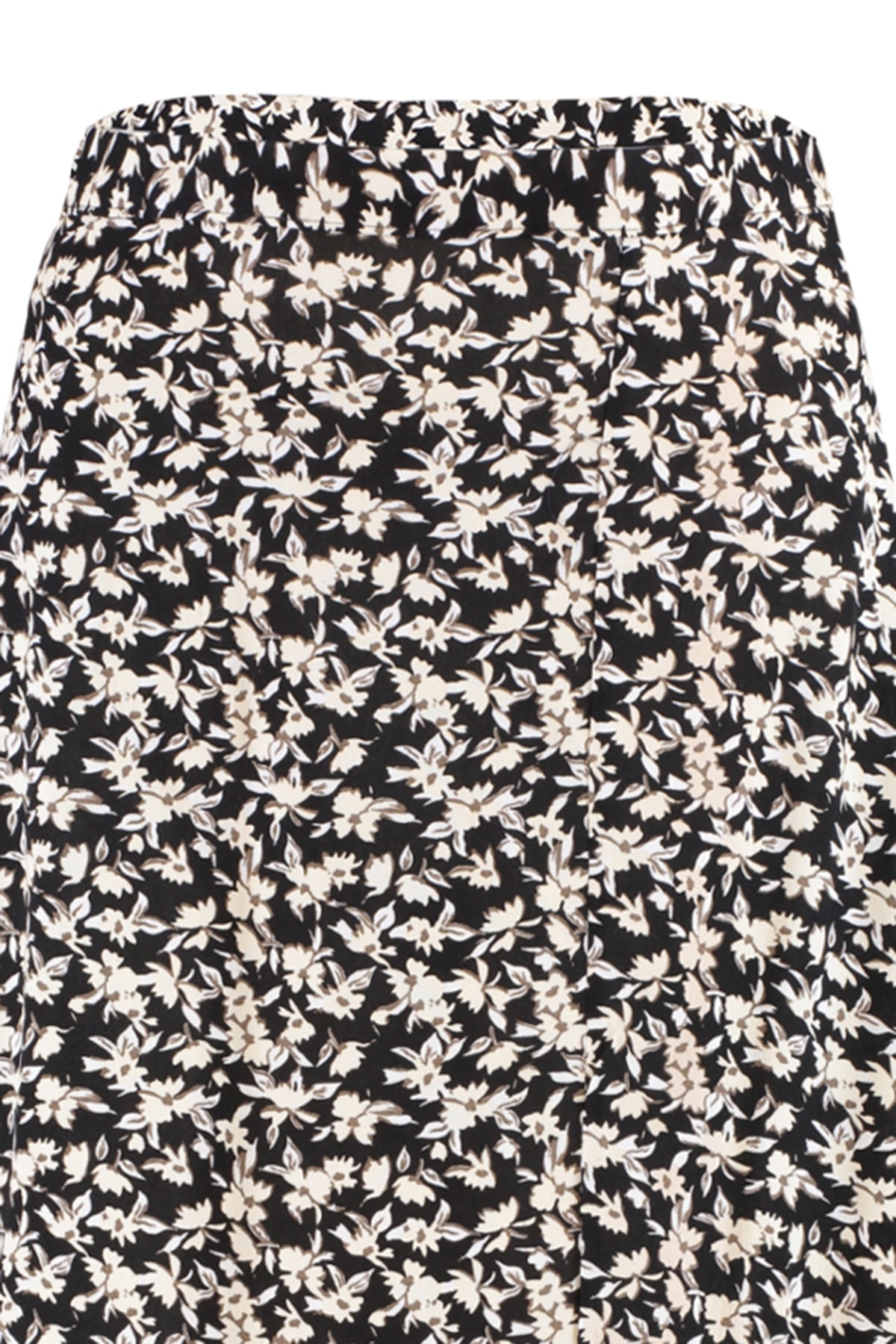 Trendyolmilla  Siyah Yırtmaç Detaylı Çiçek Desenli Viskon Kumaşlı Midi Dokuma Etek TWOSS20ET0230 - Görsel 12